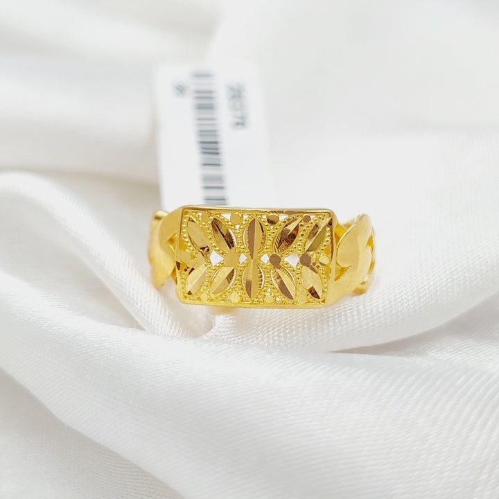 Bar Ring Made Of 21K Yellow Gold by Saeed Jewelry-28376