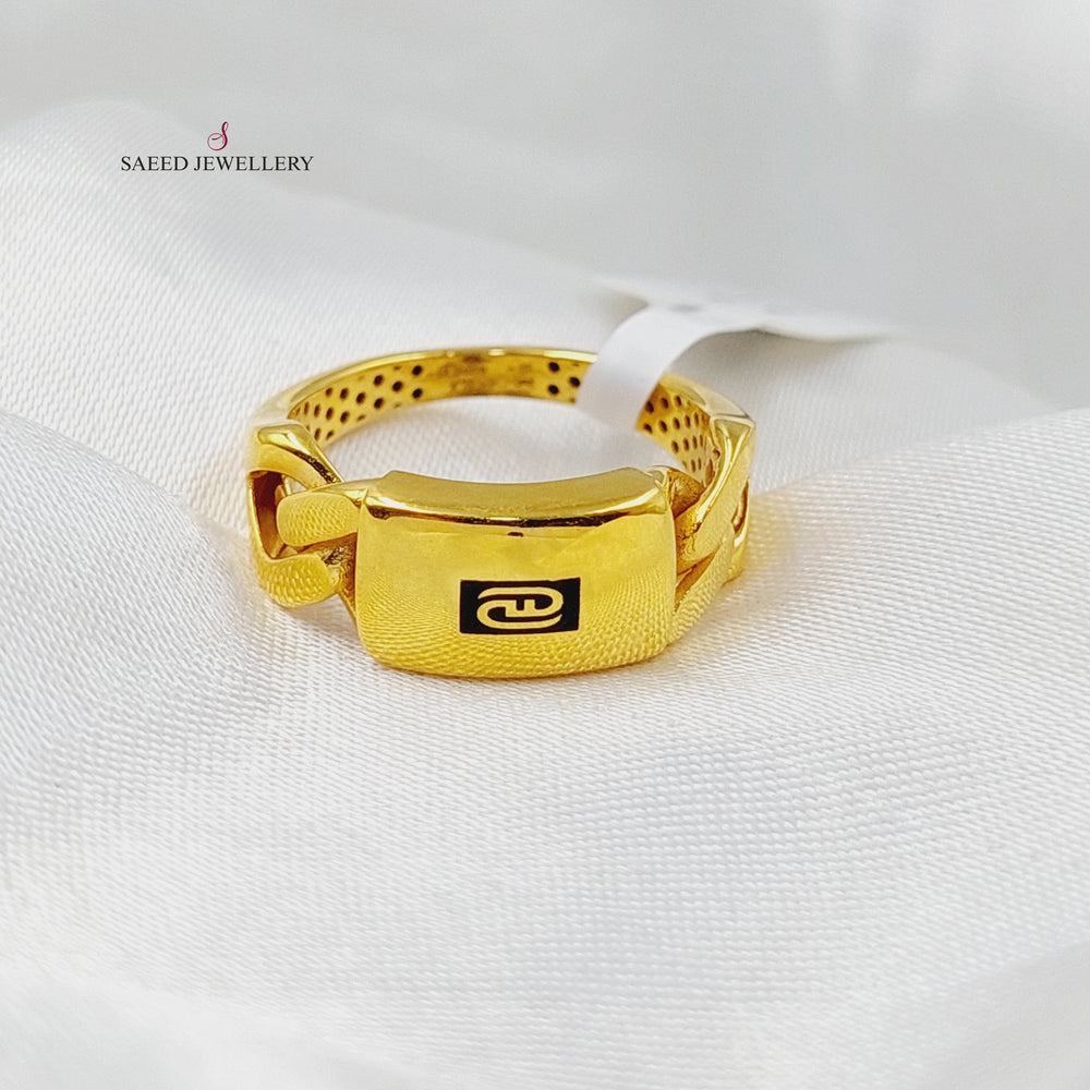 Bar Ring  Made Of 21K Yellow Gold by Saeed Jewelry-29785