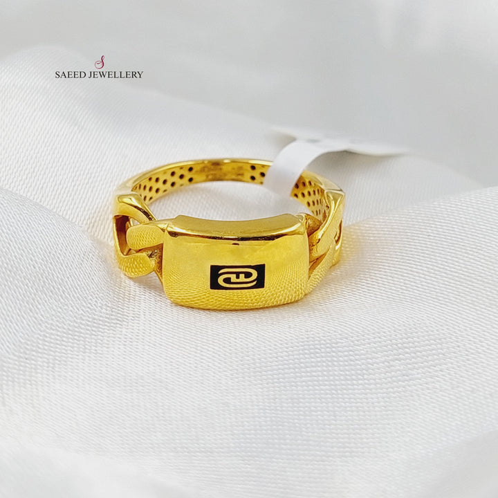 Bar Ring  Made Of 21K Yellow Gold by Saeed Jewelry-29785