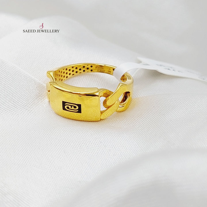 Bar Ring  Made Of 21K Yellow Gold by Saeed Jewelry-29785