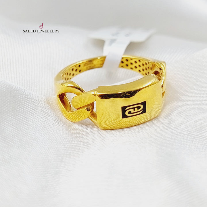 Bar Ring  Made Of 21K Yellow Gold by Saeed Jewelry-29785