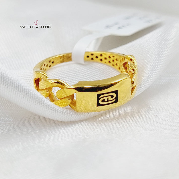 Bar Ring  Made Of 21K Yellow Gold by Saeed Jewelry-29786