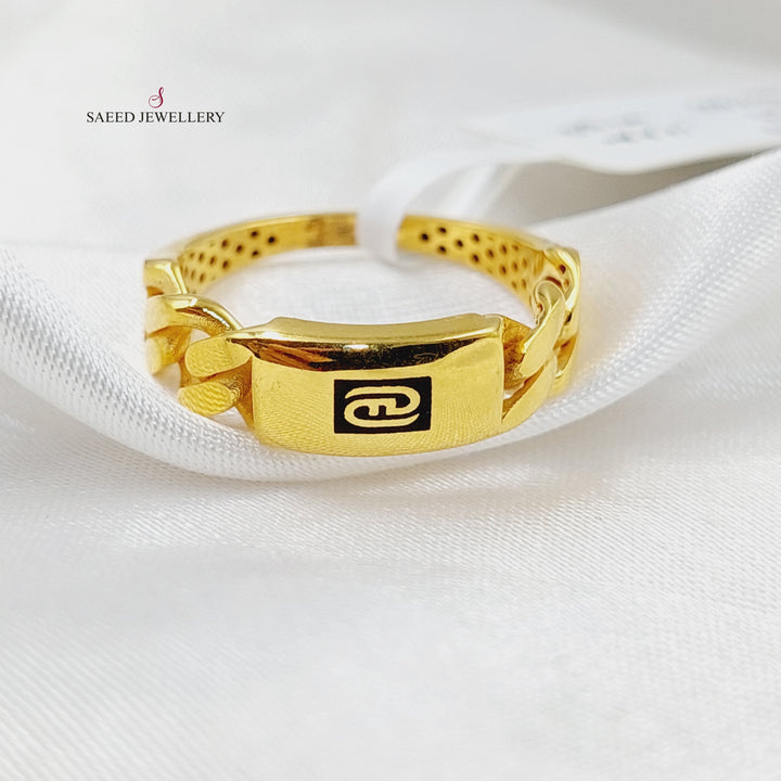 Bar Ring  Made Of 21K Yellow Gold by Saeed Jewelry-29786