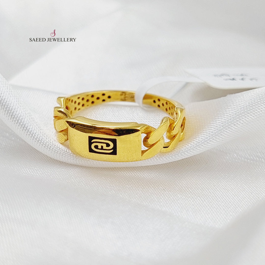 Bar Ring  Made Of 21K Yellow Gold by Saeed Jewelry-29786
