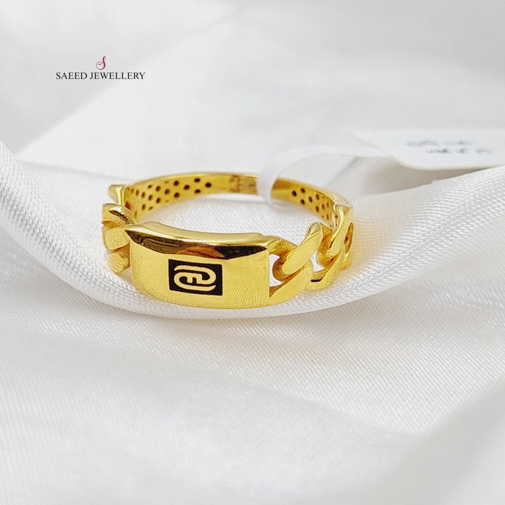 Bar Ring  Made Of 21K Yellow Gold by Saeed Jewelry-29786