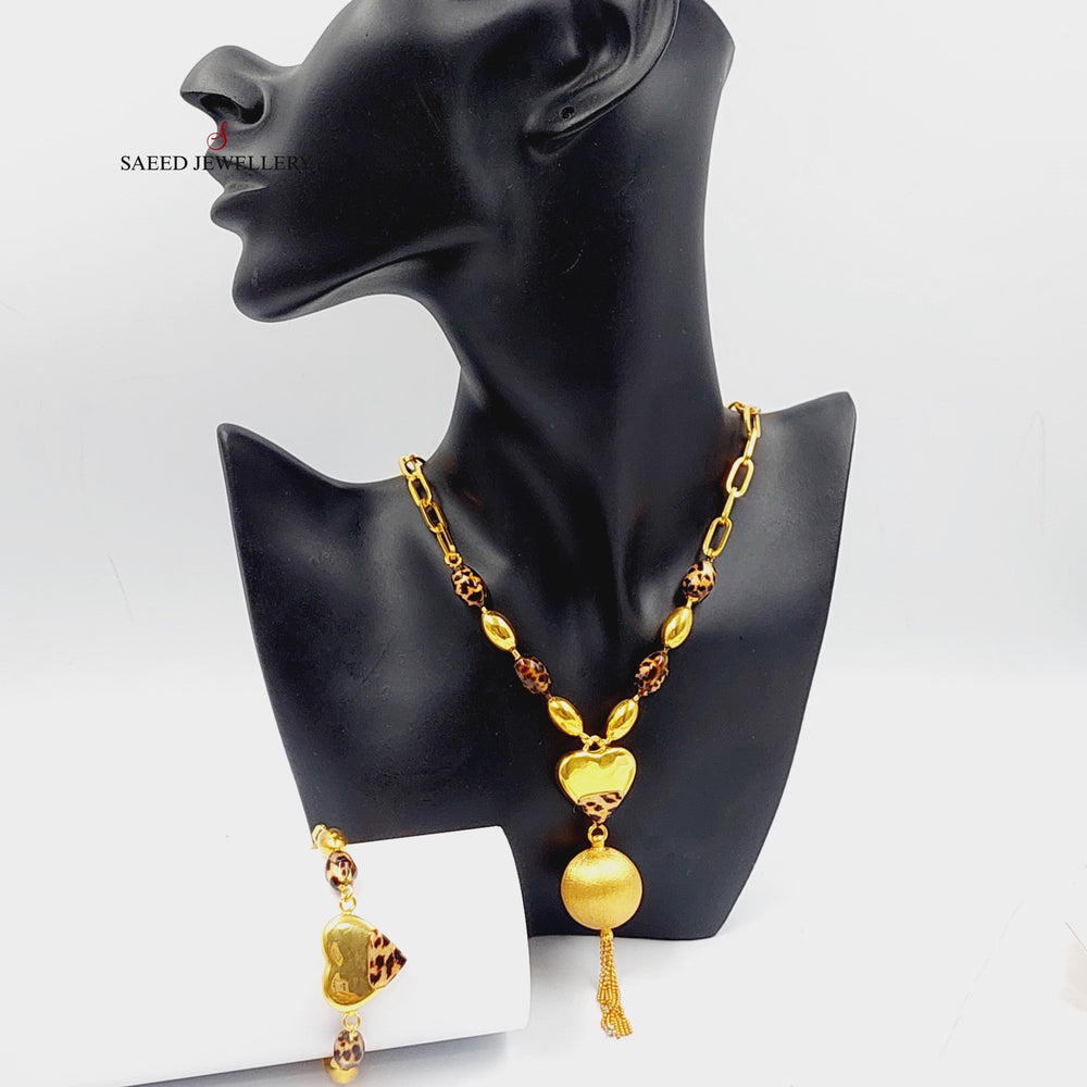 Bead Set Made Of 21K Yellow Gold by Saeed Jewelry-27680