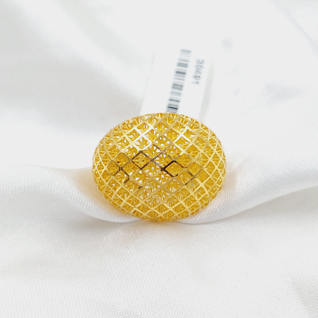 Beehive Kuwaiti Ring  Made Of 21K Yellow Gold by Saeed Jewelry-30491