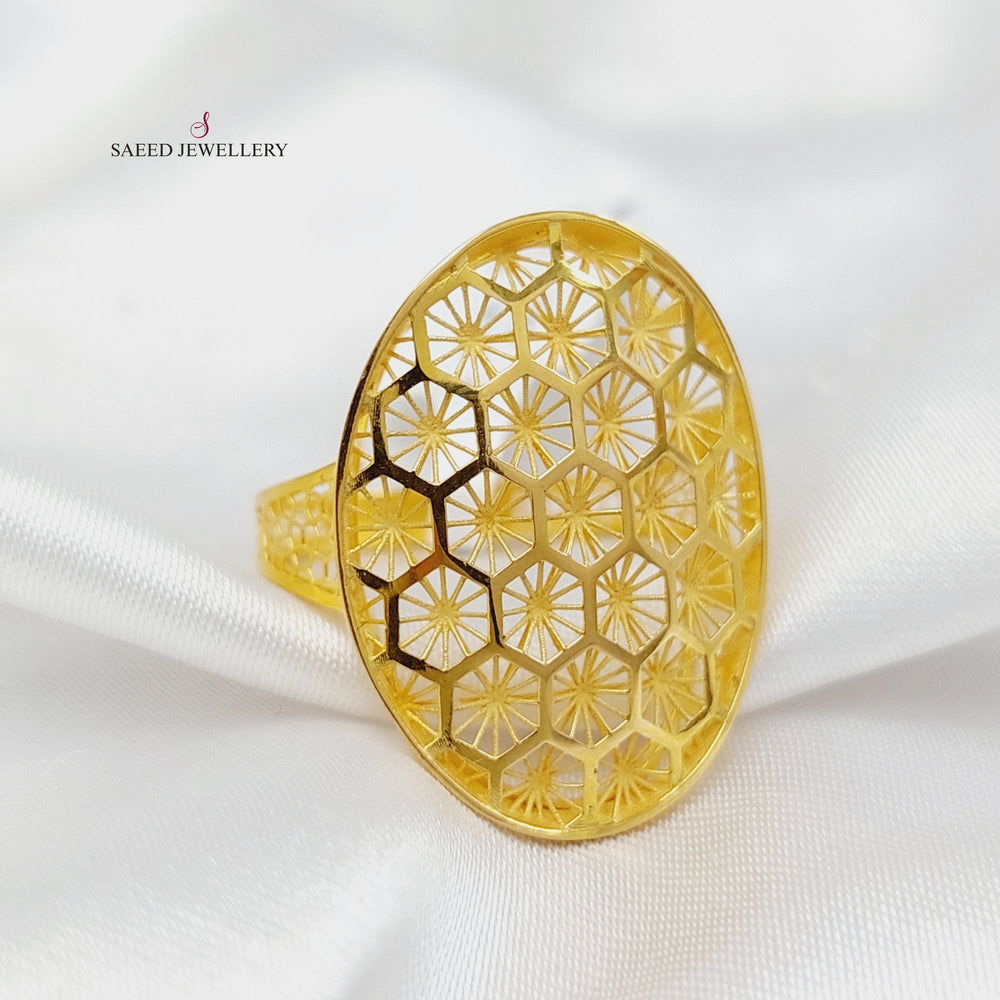Beehive Ring  Made Of 21K Yellow Gold by Saeed Jewelry-29946