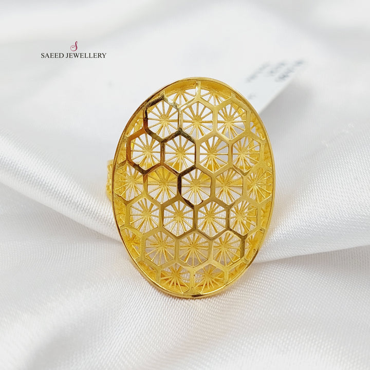 Beehive Ring  Made Of 21K Yellow Gold by Saeed Jewelry-29946