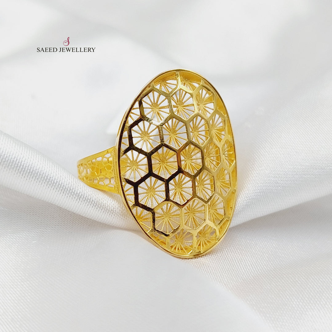 Beehive Ring  Made Of 21K Yellow Gold by Saeed Jewelry-29946