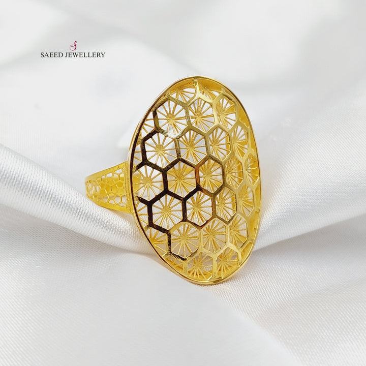 Beehive Ring  Made Of 21K Yellow Gold by Saeed Jewelry-29946