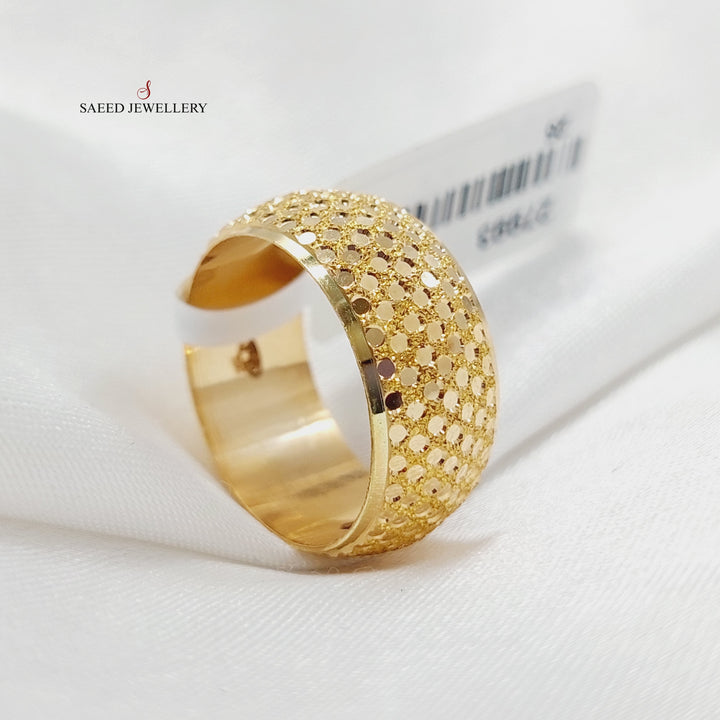 Beehive Wedding Ring Made Of 21K Yellow Gold by Saeed Jewelry-27990