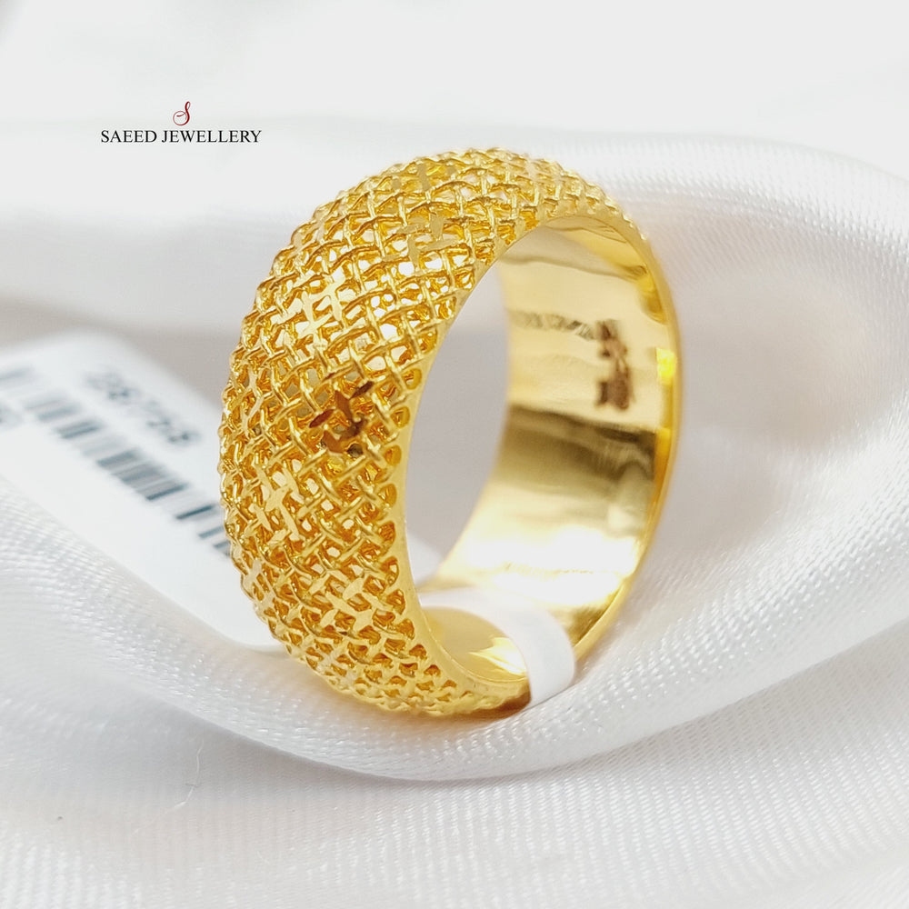 Beehive Wedding Ring  Made Of 21K Yellow Gold by Saeed Jewelry-28754