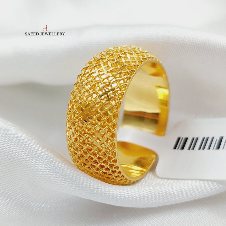 Beehive Wedding Ring  Made Of 21K Yellow Gold by Saeed Jewelry-28754