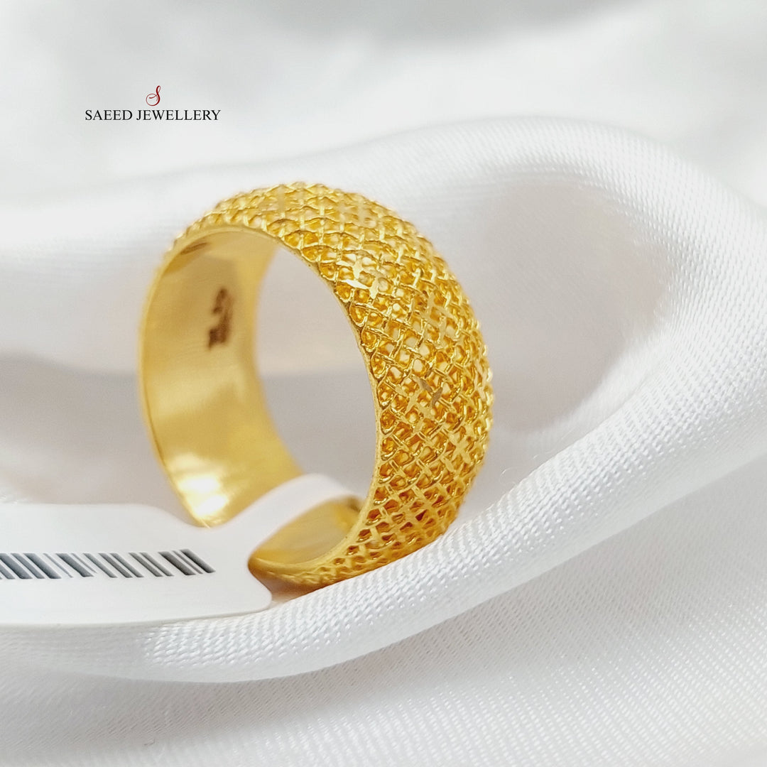 Beehive Wedding Ring  Made Of 21K Yellow Gold by Saeed Jewelry-28754
