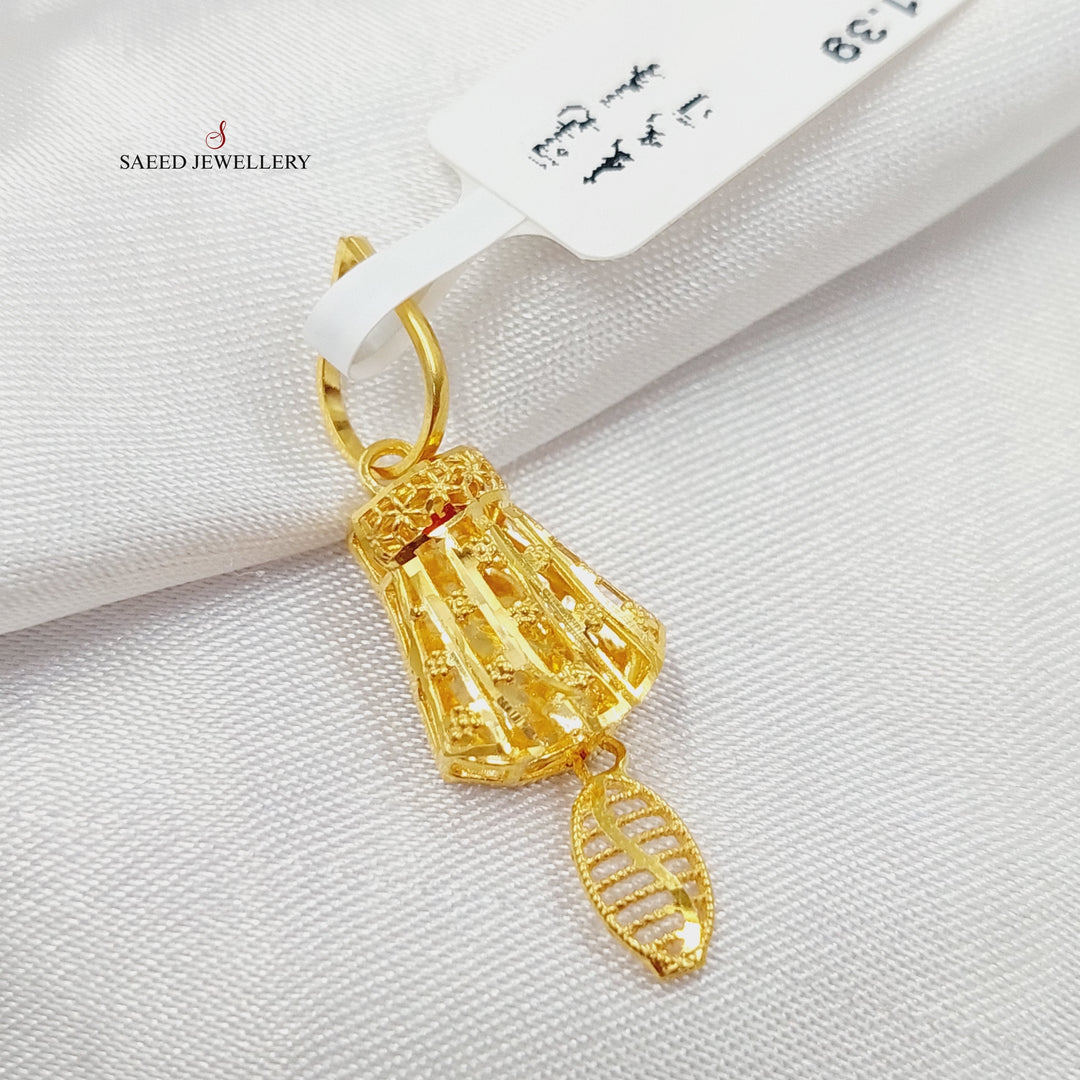 Bell Pendant Made Of 21K Yellow Gold by Saeed Jewelry-28161