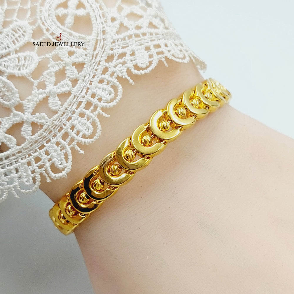 Belt Bracelet Made Of 21K Yellow Gold by Saeed Jewelry-28453