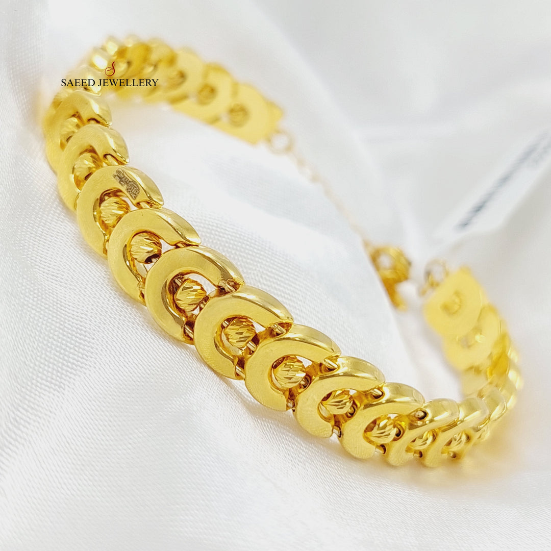 Belt Bracelet Made Of 21K Yellow Gold by Saeed Jewelry-28453