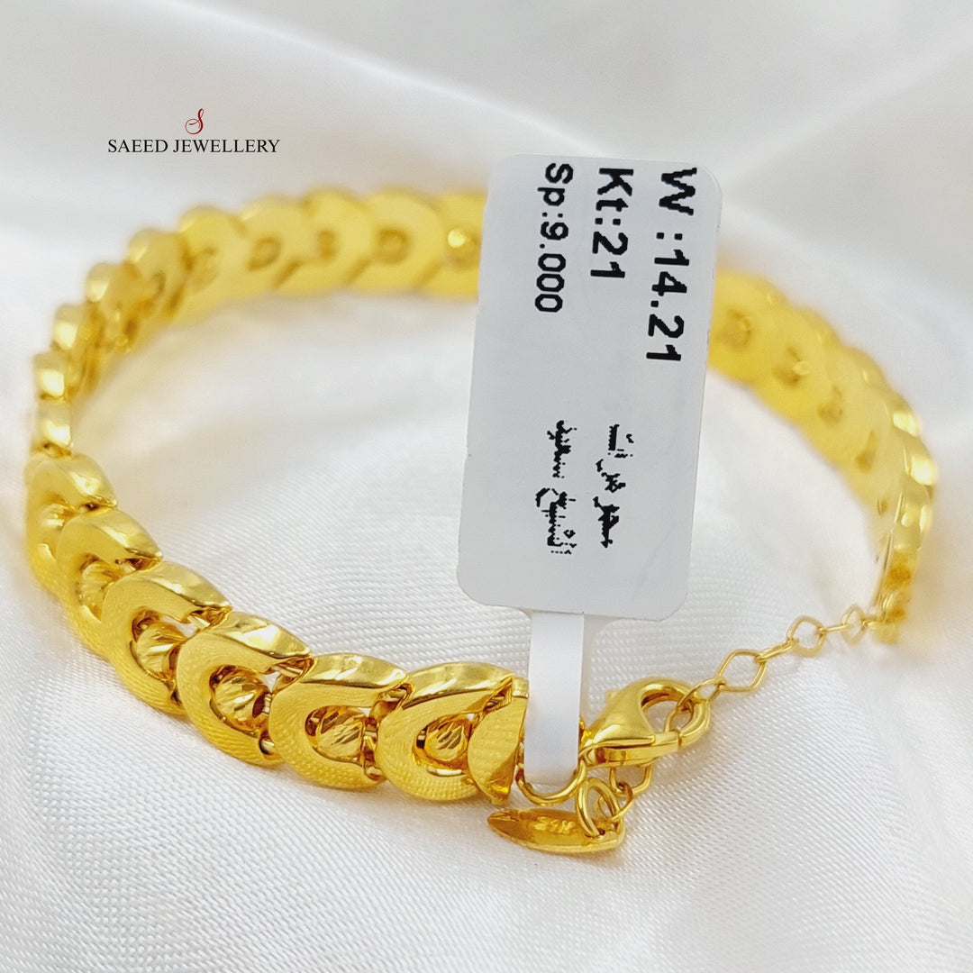 Belt Bracelet Made Of 21K Yellow Gold by Saeed Jewelry-28453