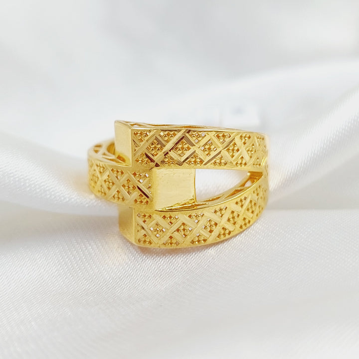 Belt Ring  Made Of 21K Yellow Gold by Saeed Jewelry-28881
