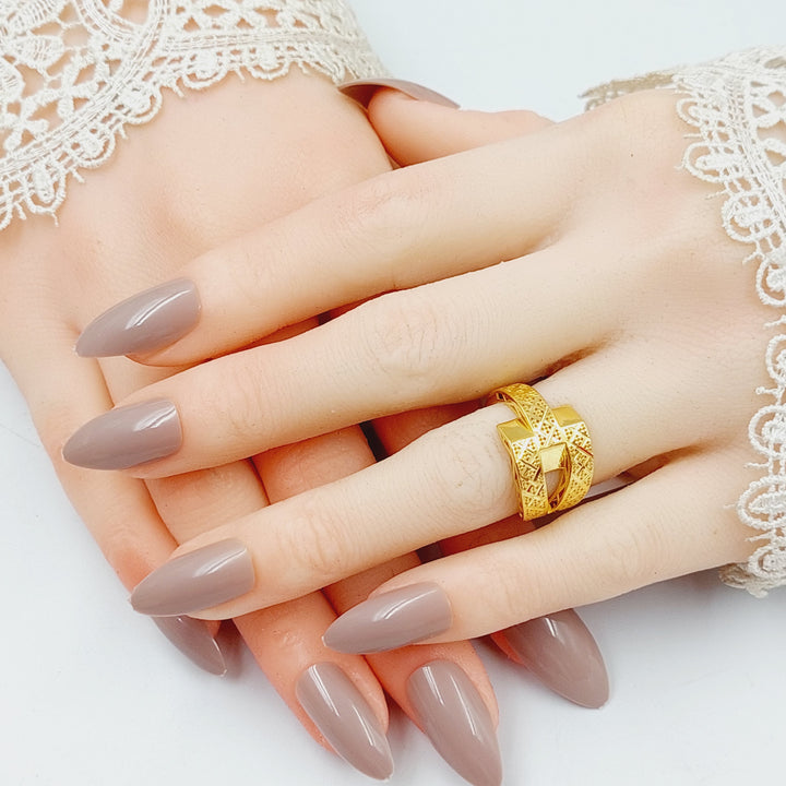 Belt Ring  Made Of 21K Yellow Gold by Saeed Jewelry-28881