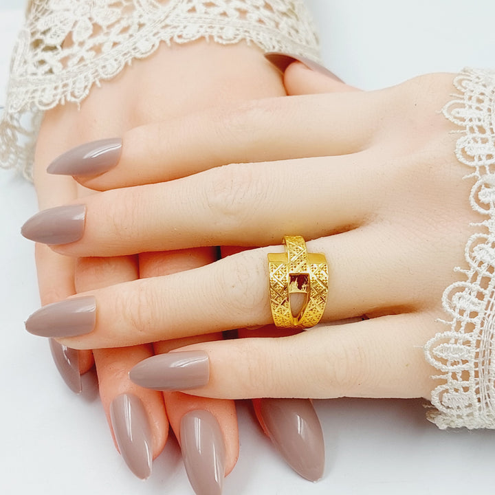 Belt Ring  Made Of 21K Yellow Gold by Saeed Jewelry-28881