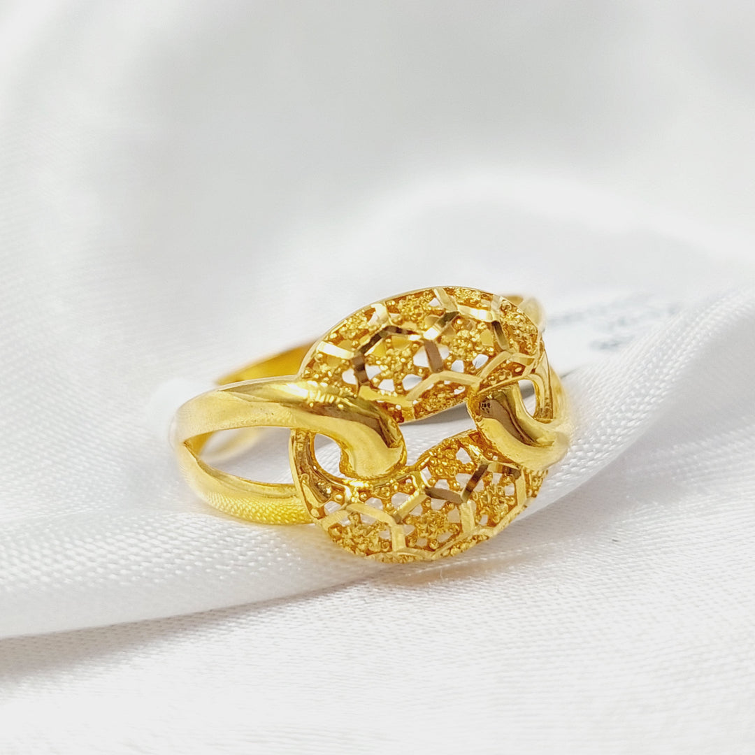 Belt Ring  Made Of 21K Yellow Gold by Saeed Jewelry-28947