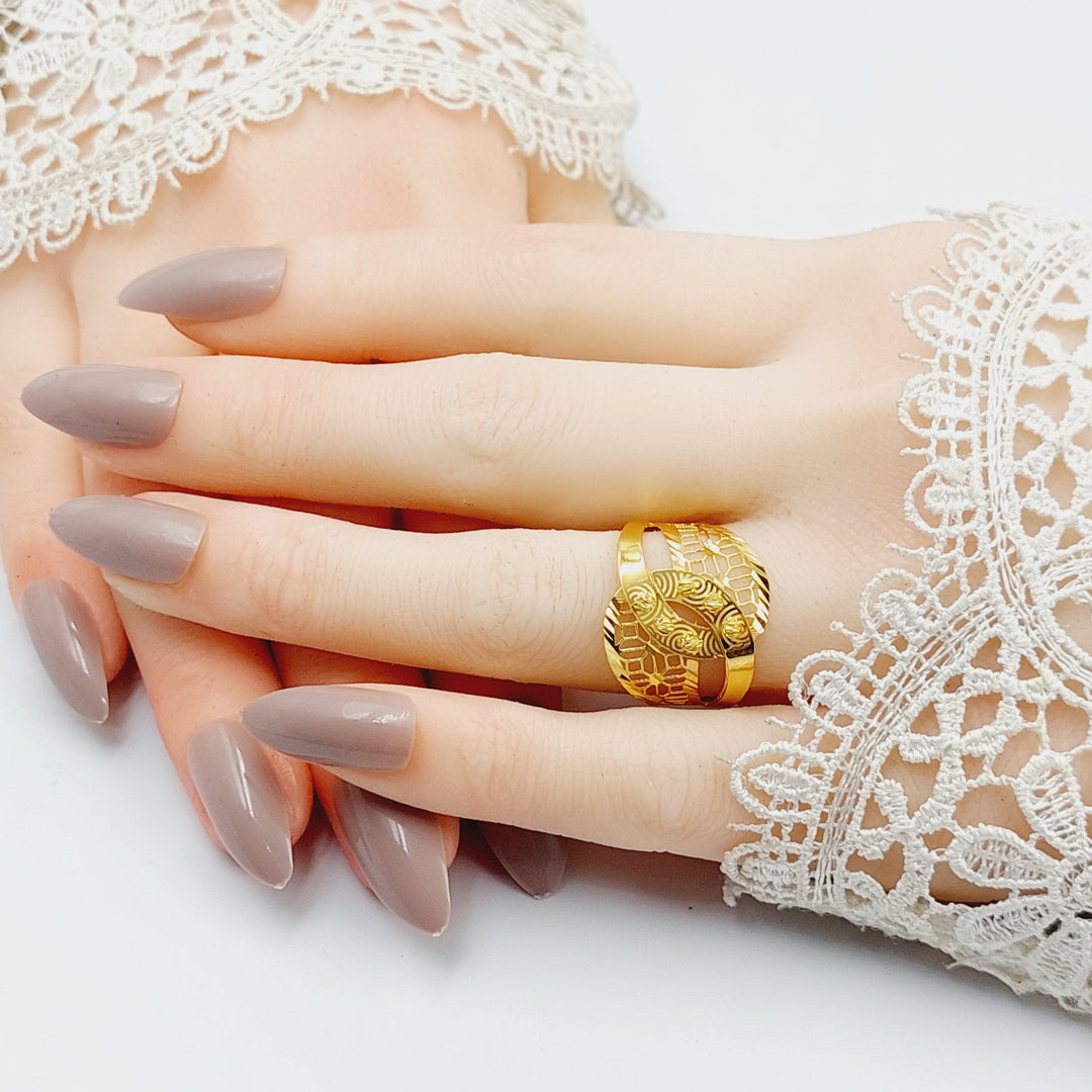 Belt Ring  Made Of 21K Yellow Gold by Saeed Jewelry-29020