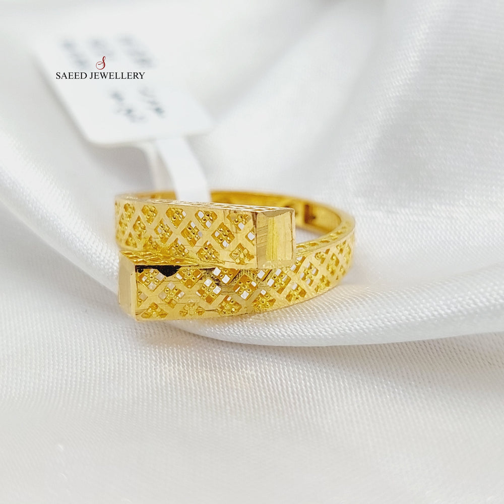 Belt Ring Made Of 21K Yellow Gold by Saeed Jewelry-29103