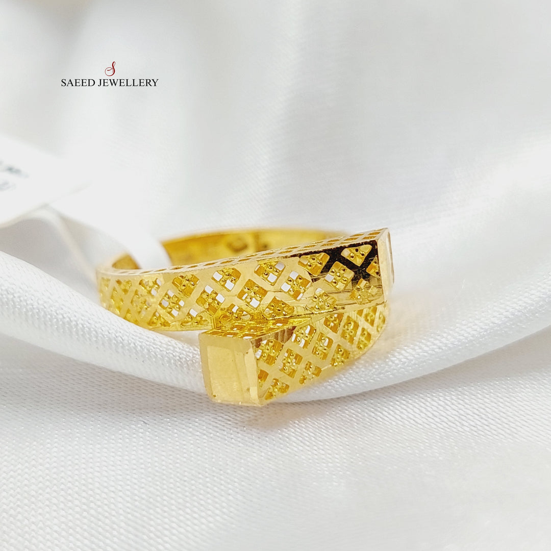 Belt Ring Made Of 21K Yellow Gold by Saeed Jewelry-29103