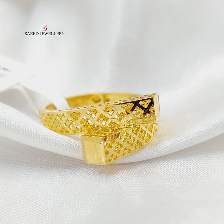 Belt Ring Made Of 21K Yellow Gold by Saeed Jewelry-29103