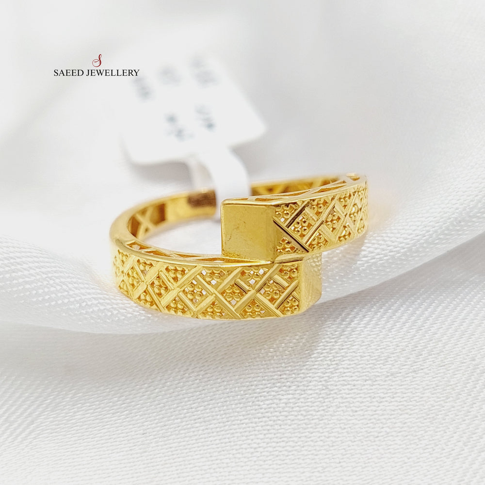 Belt Ring  Made Of 21K Yellow Gold by Saeed Jewelry-29154