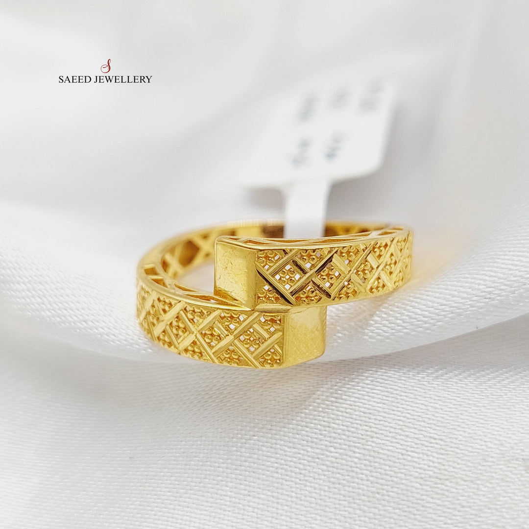 Belt Ring  Made Of 21K Yellow Gold by Saeed Jewelry-29154