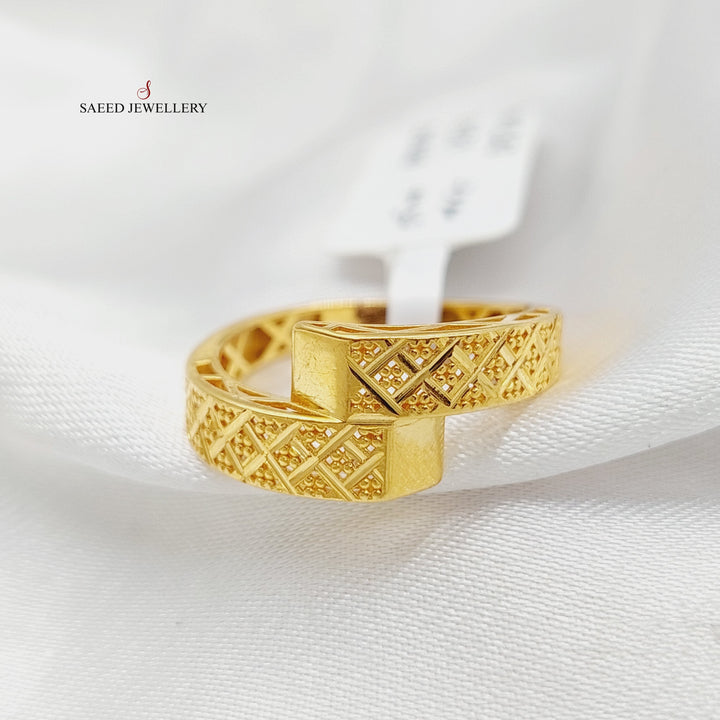 Belt Ring  Made Of 21K Yellow Gold by Saeed Jewelry-29154