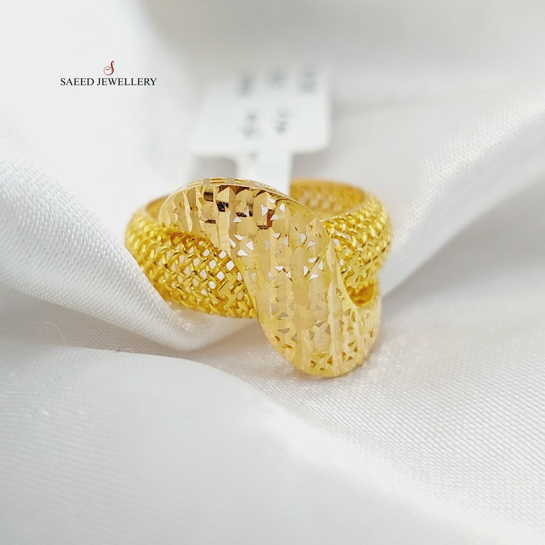 Belt Ring  Made Of 21K Yellow Gold by Saeed Jewelry-29255