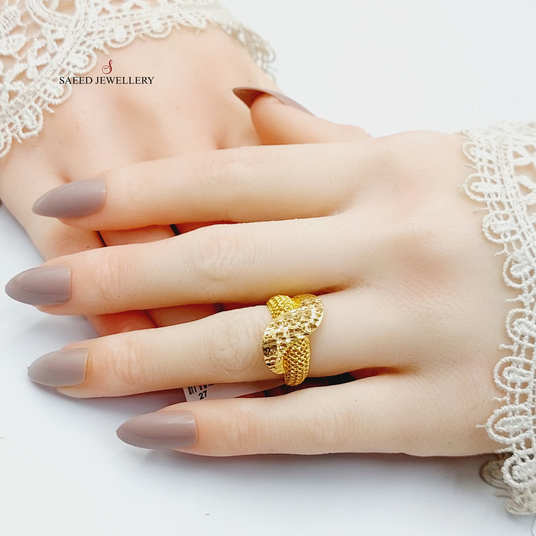 Belt Ring  Made Of 21K Yellow Gold by Saeed Jewelry-29255
