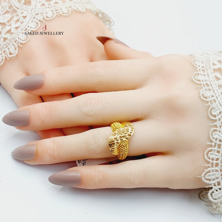 Belt Ring  Made Of 21K Yellow Gold by Saeed Jewelry-29255