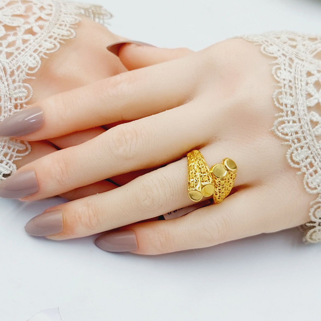 Belt Ring  Made Of 21K Yellow Gold by Saeed Jewelry-30748