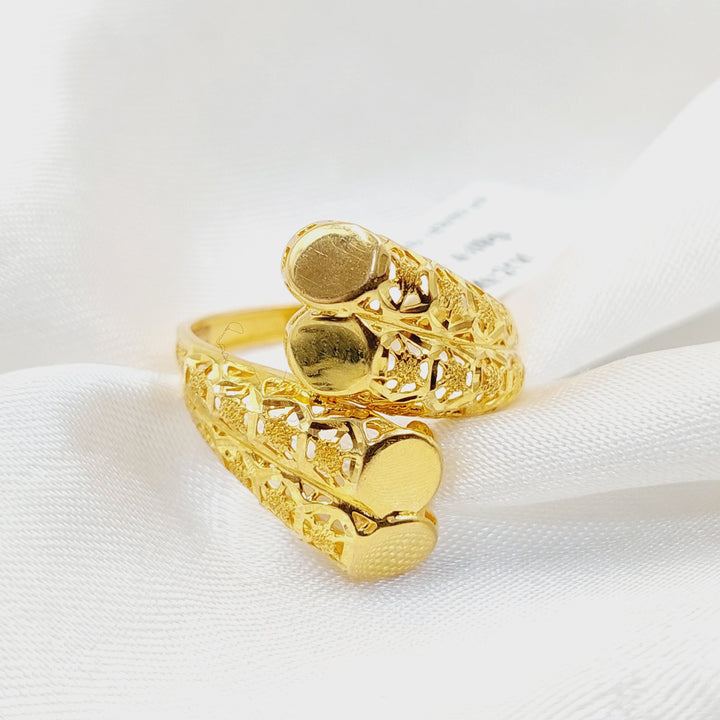 Belt Ring  Made Of 21K Yellow Gold by Saeed Jewelry-30748