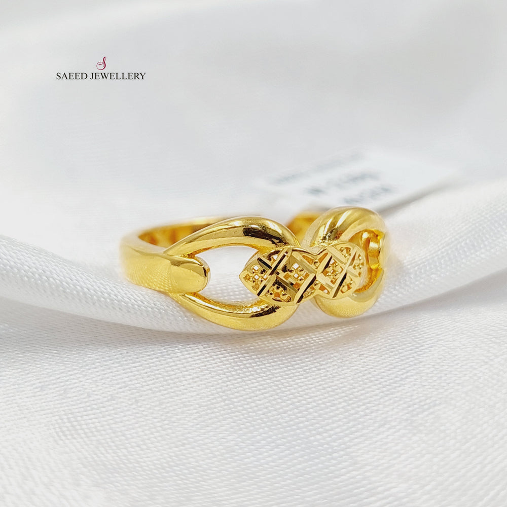 Belt Ring  Made of 21K Yellow Gold by Saeed Jewelry-31020
