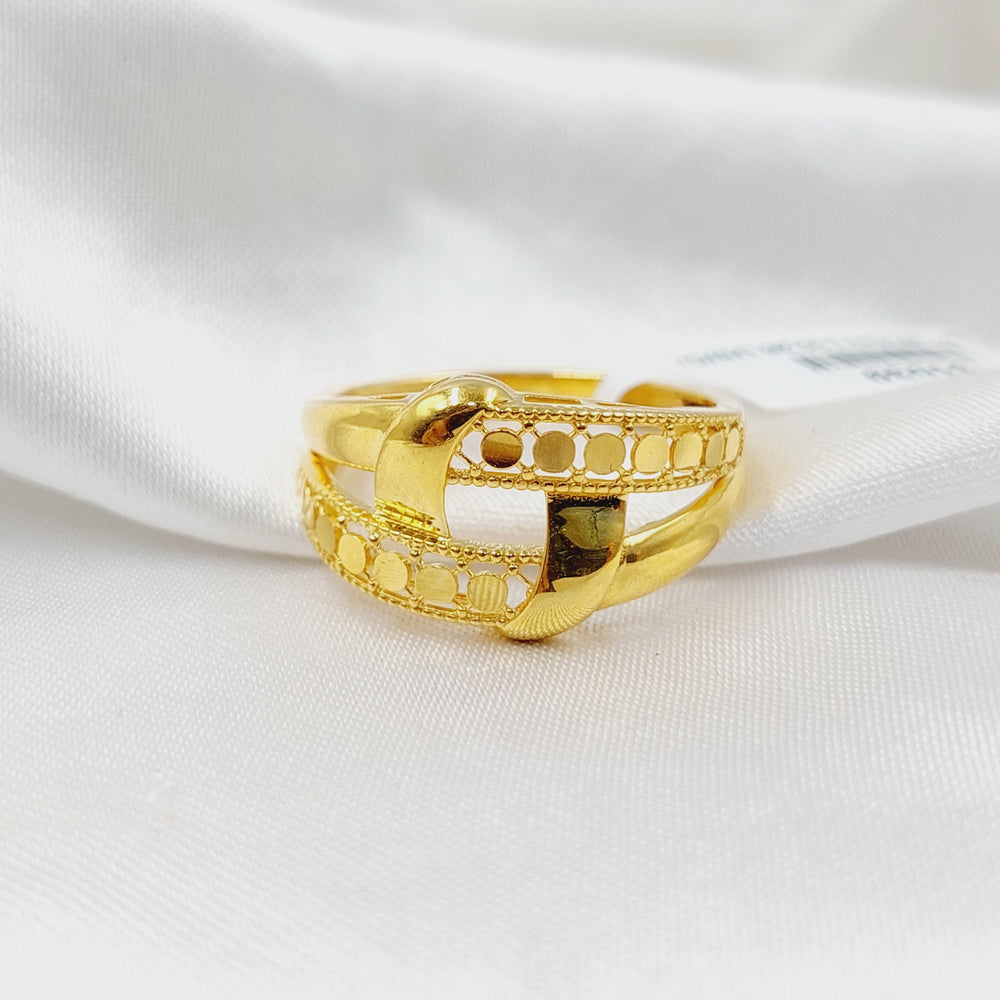Belt Ring  Made of 21K Yellow Gold by Saeed Jewelry-31039