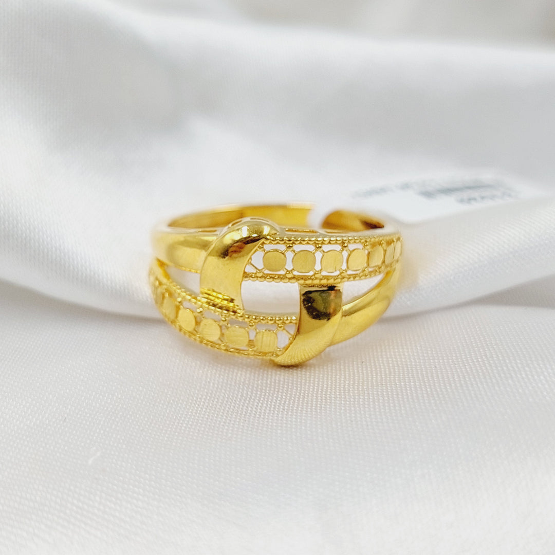 Belt Ring  Made of 21K Yellow Gold by Saeed Jewelry-31039