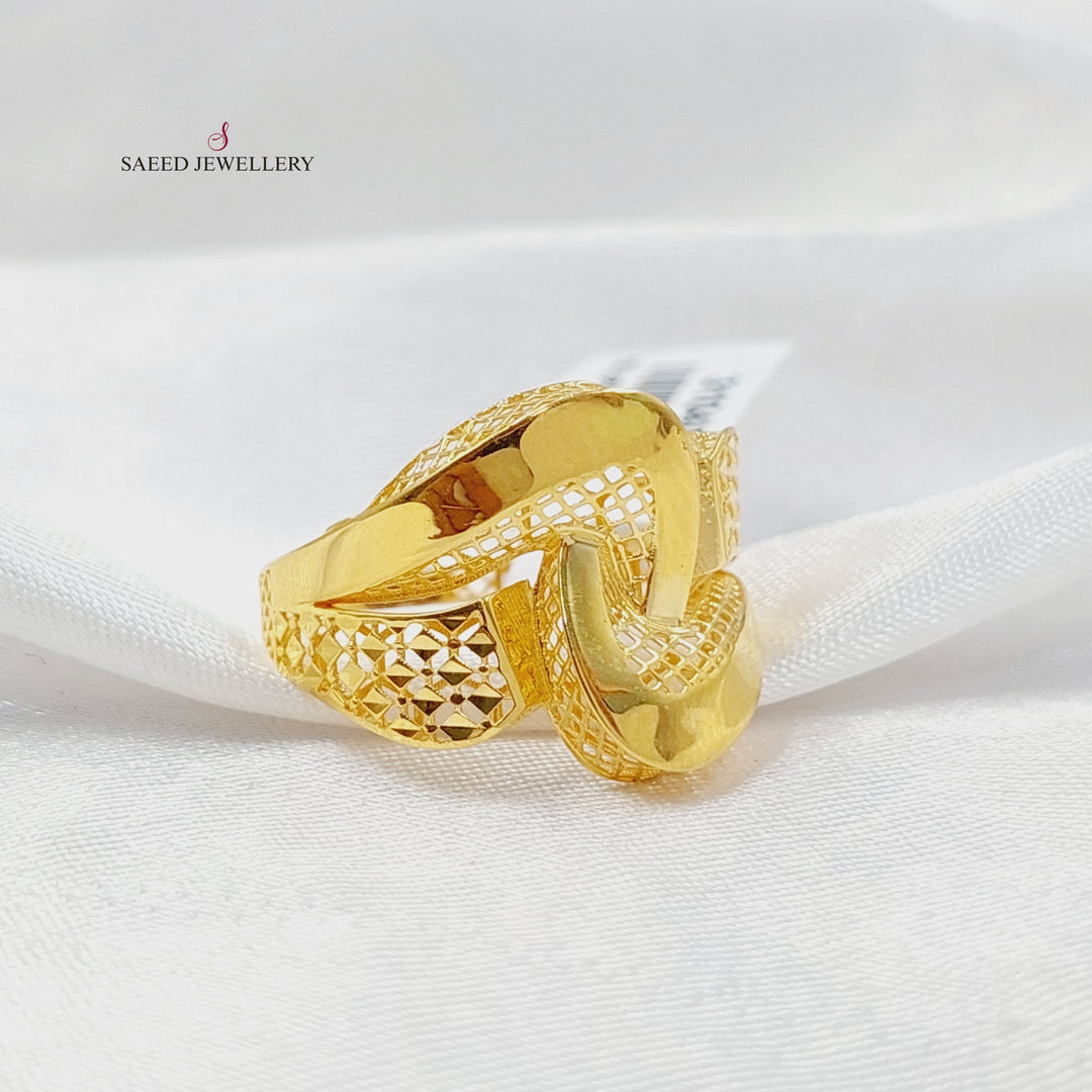 Belt Ring  Made of 21K Yellow Gold by Saeed Jewelry-31040