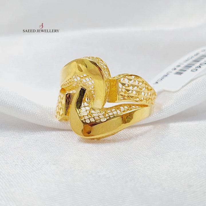 Belt Ring  Made of 21K Yellow Gold by Saeed Jewelry-31040