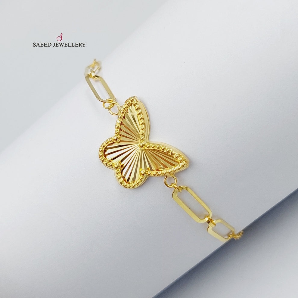 Butterfly Bracelet  Made Of 18K Yellow Gold by Saeed Jewelry-29649