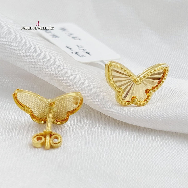 Butterfly Earrings  Made Of 18K Yellow Gold by Saeed Jewelry-29626