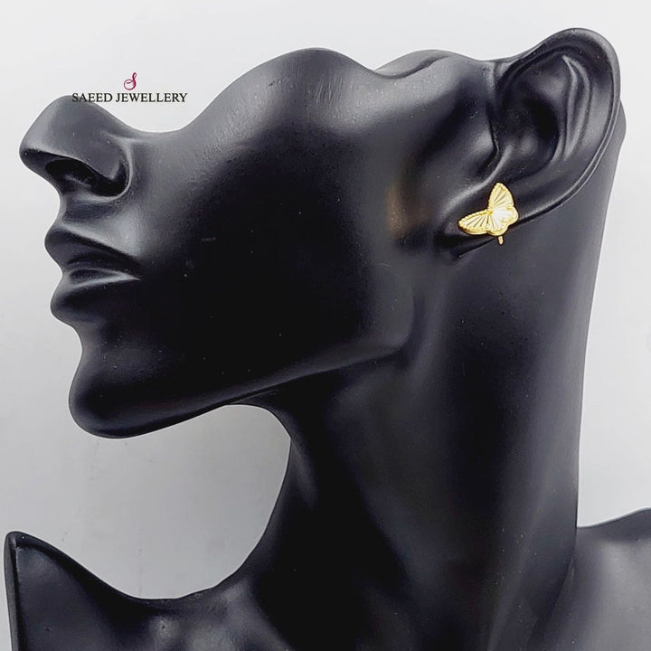 Butterfly Earrings  Made Of 18K Yellow Gold by Saeed Jewelry-29626