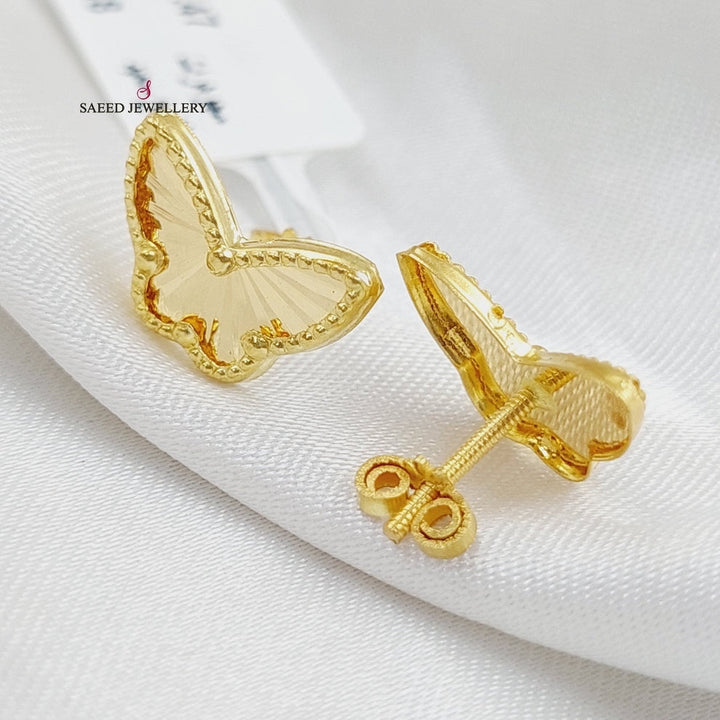 Butterfly Earrings  Made Of 18K Yellow Gold by Saeed Jewelry-29626
