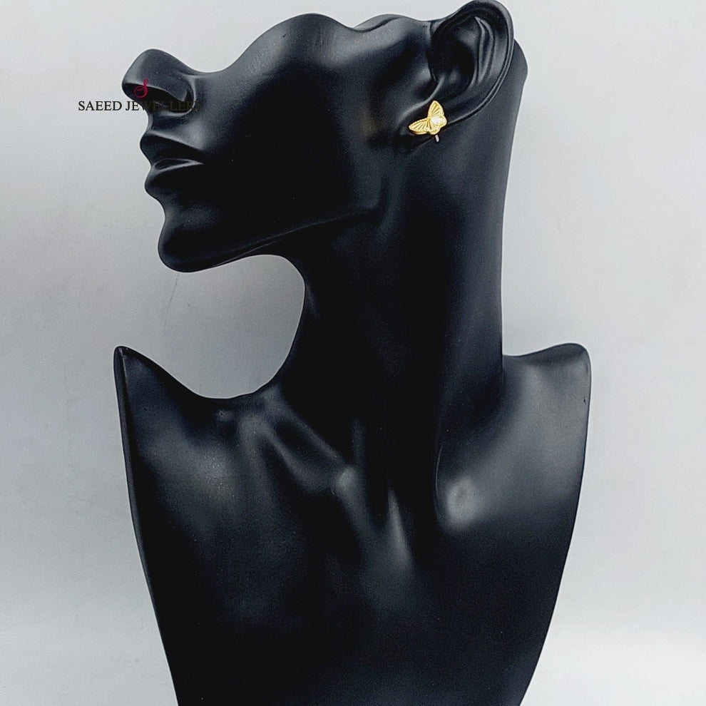 Butterfly Earrings  Made Of 18K Yellow Gold by Saeed Jewelry-29626