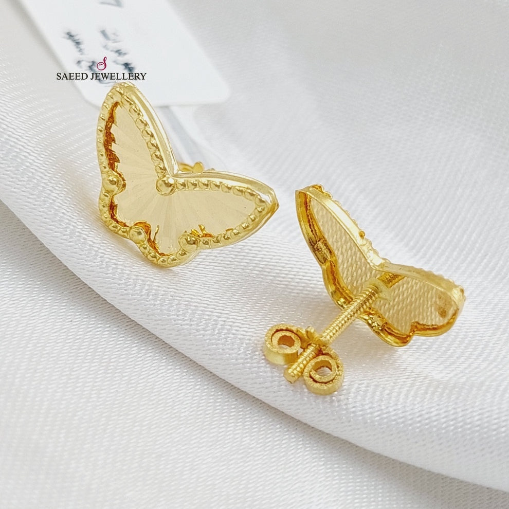 Butterfly Earrings  Made Of 18K Yellow Gold by Saeed Jewelry-29626